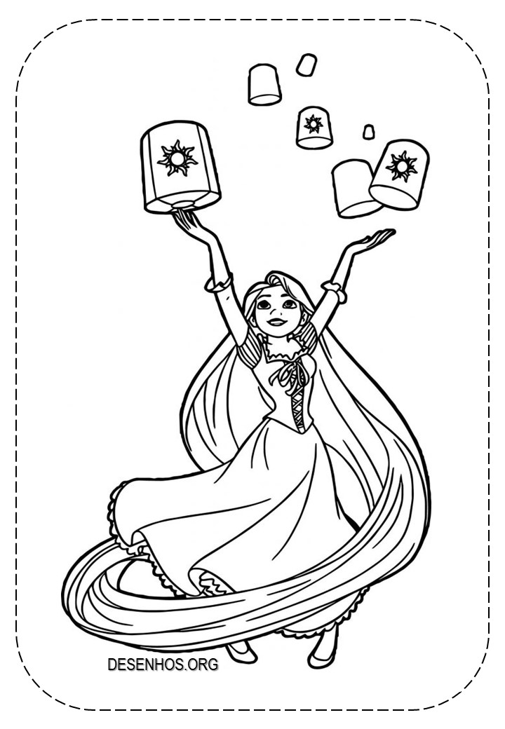 rapunzel para colorir 88