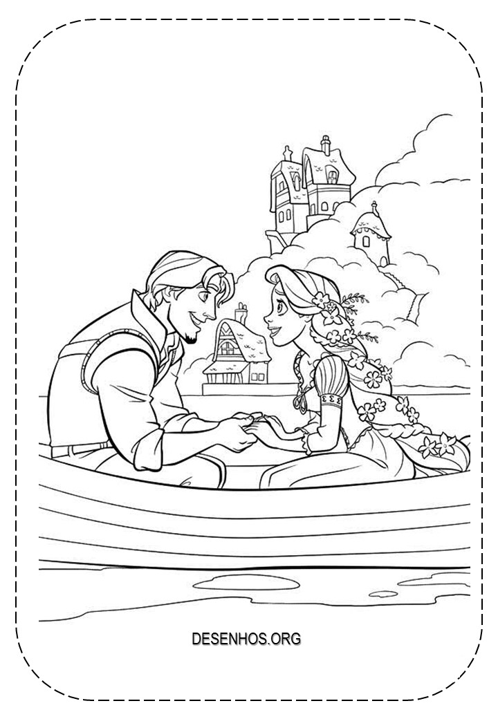 rapunzel para colorir 9