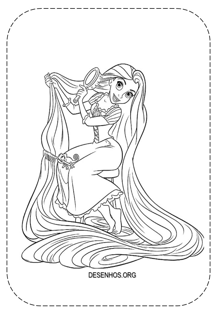 rapunzel para colorir 91