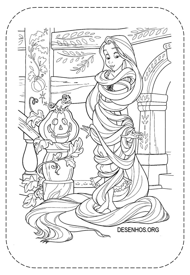 rapunzel para colorir 98