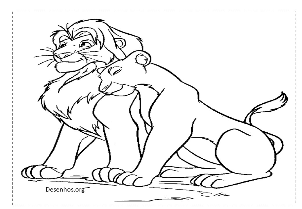 Rei Leão para colorir 10