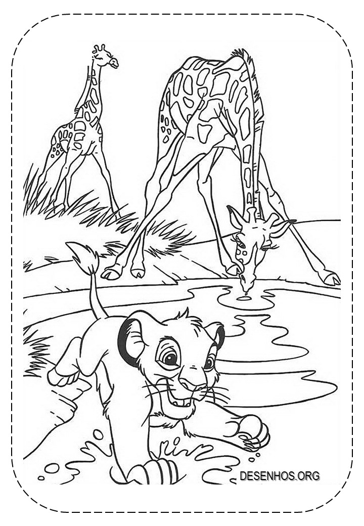 Rei Leão para colorir 104