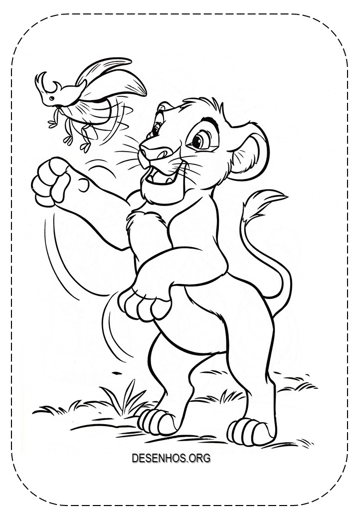 Rei Leão para colorir 109