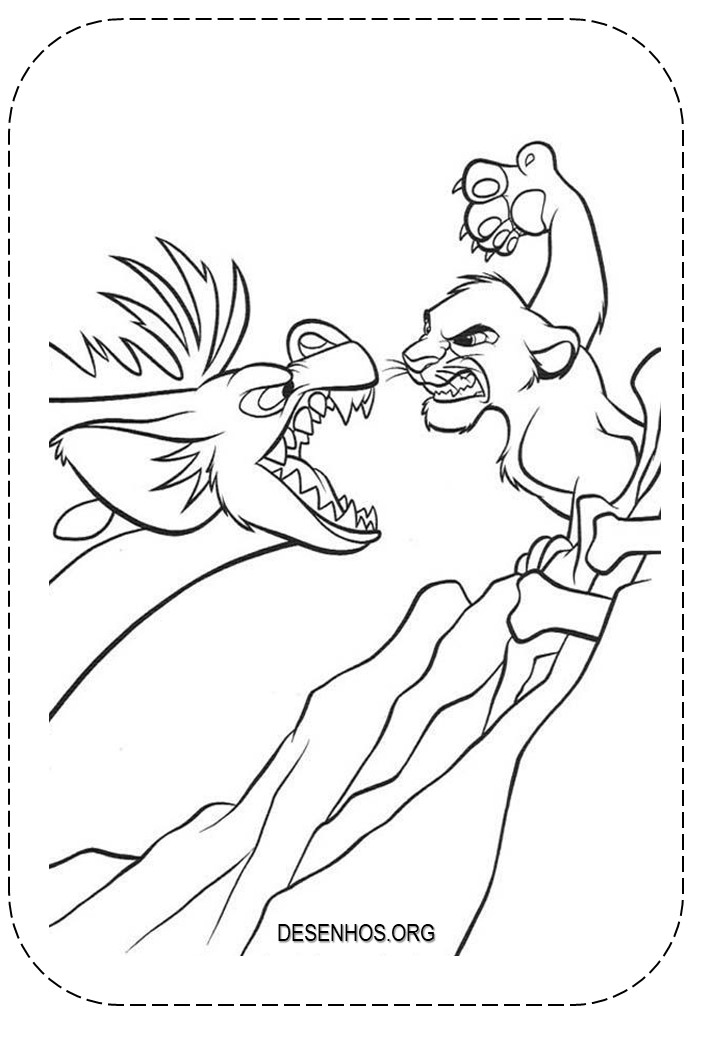 Rei Leão para colorir 114