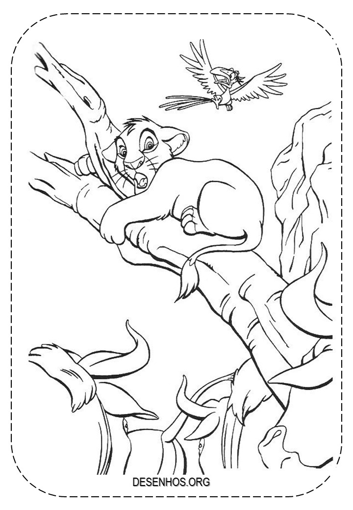 Rei Leão para colorir 115