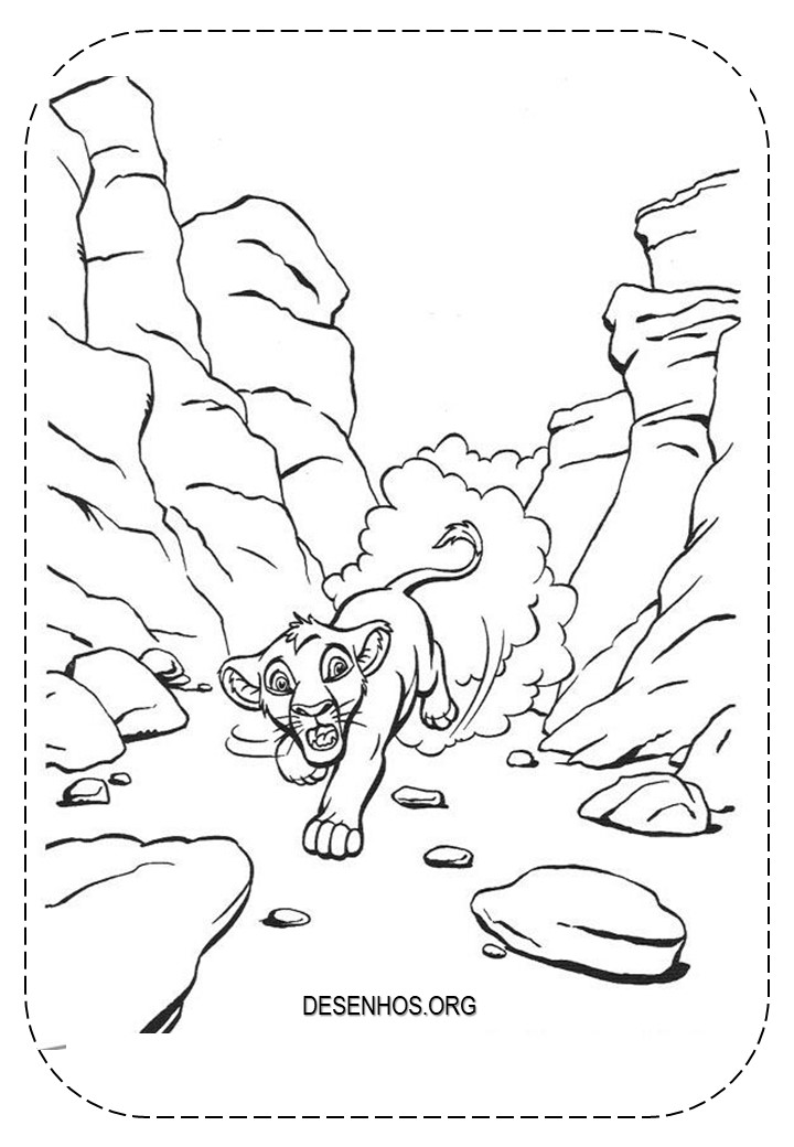 Rei Leão para colorir 116