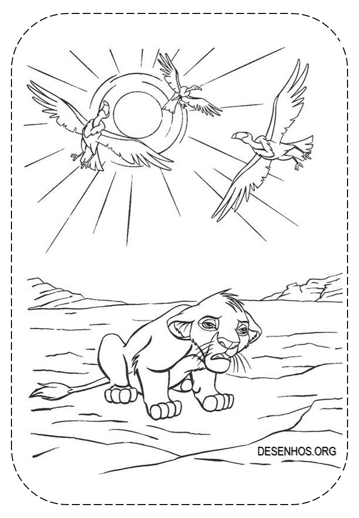 Rei Leão para colorir 117