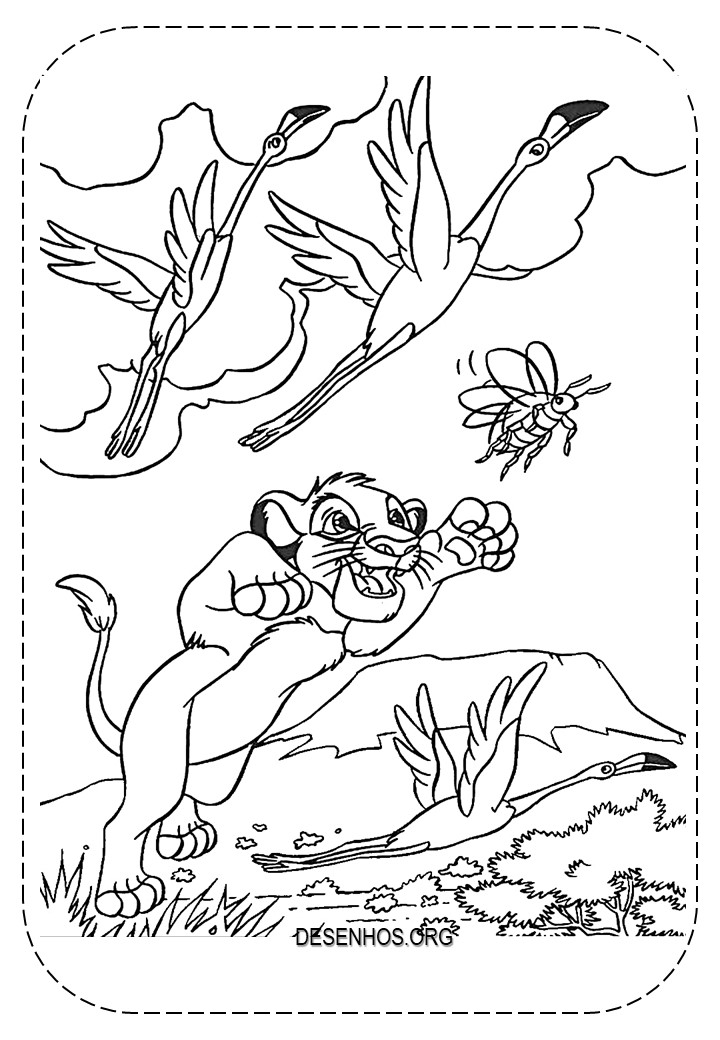 Rei Leão para colorir 118