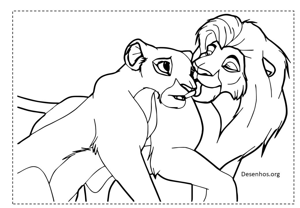 Rei Leão para colorir 12