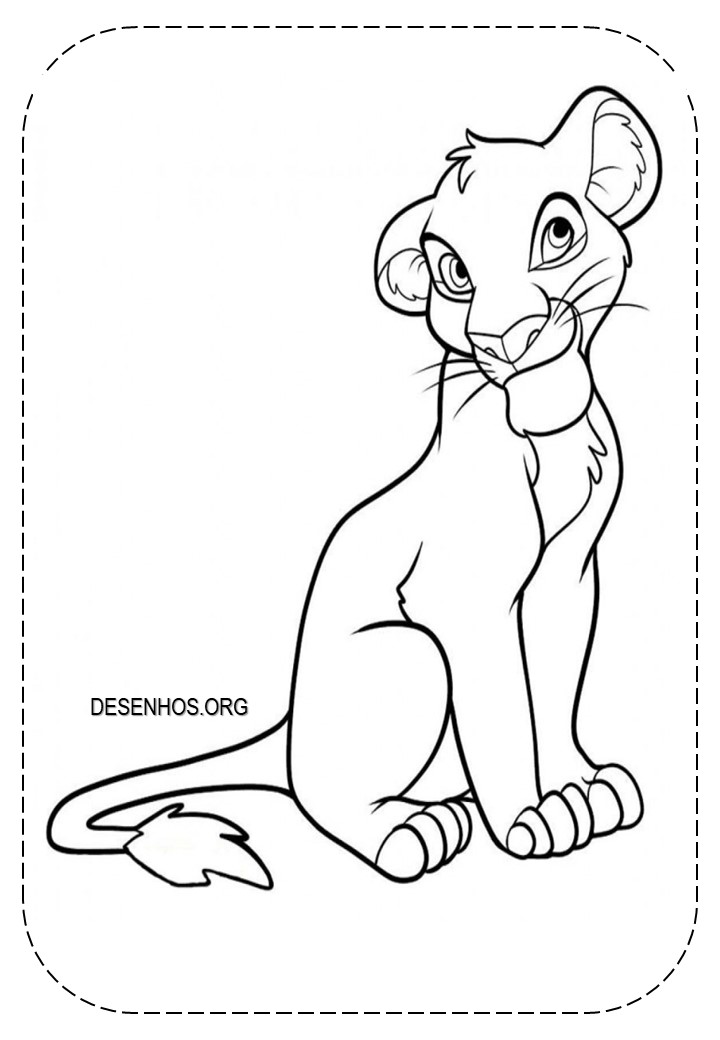 Rei Leão para colorir 122