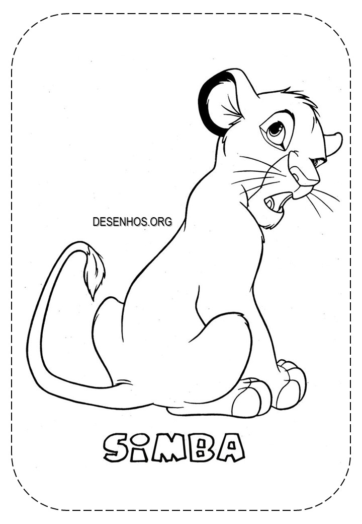 Rei Leão para colorir 124