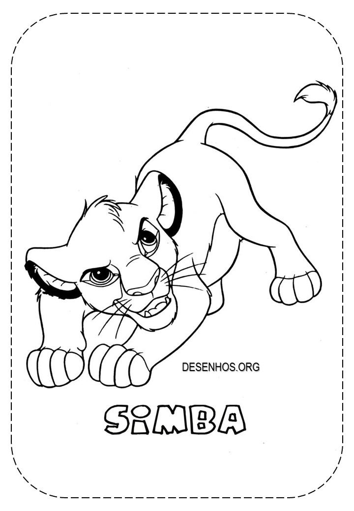 Rei Leão para colorir 125