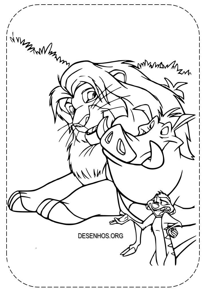 Rei Leão para colorir 127