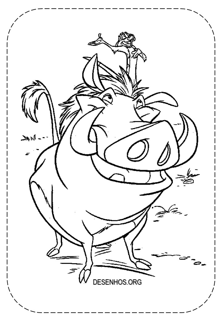 Rei Leão para colorir 129
