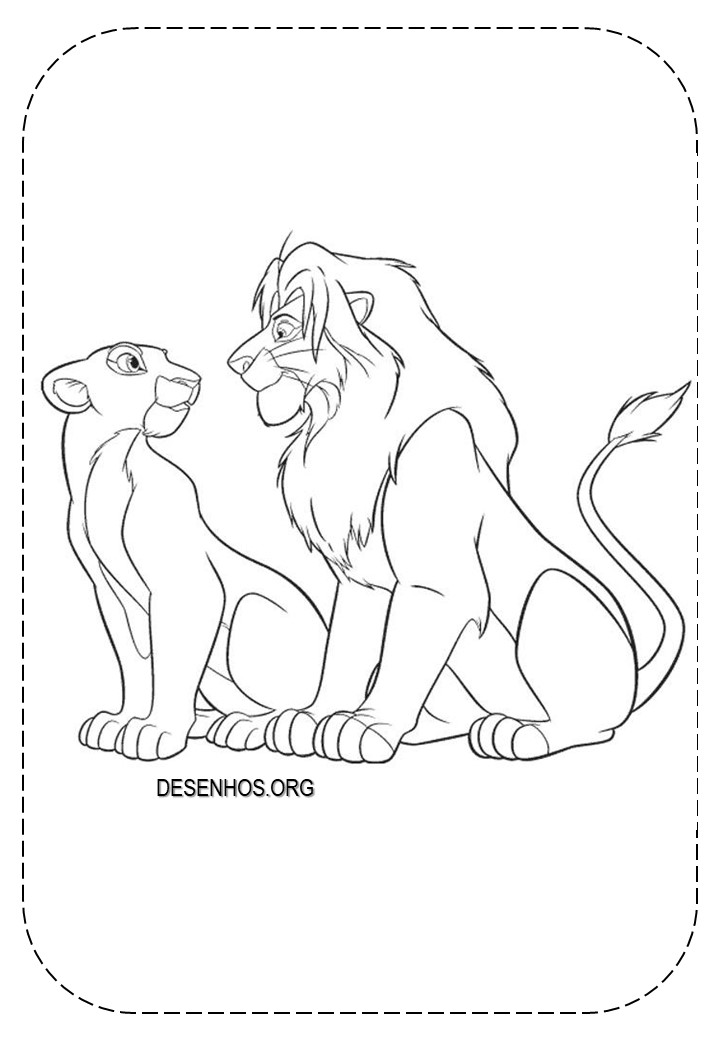 Rei Leão para colorir 13