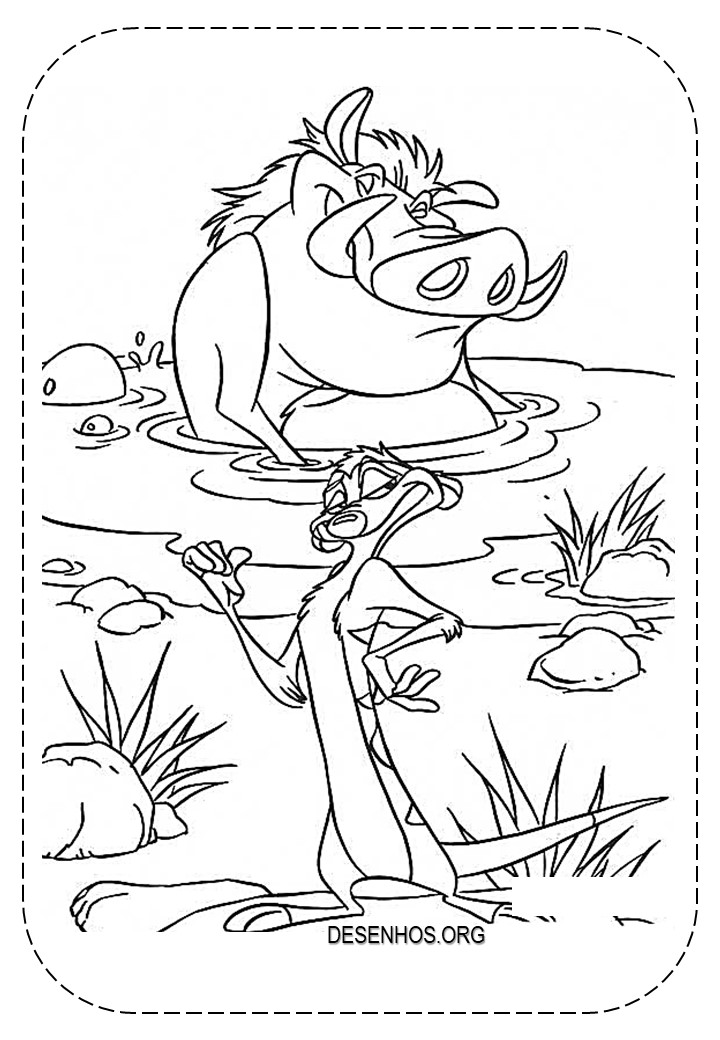 Rei Leão para colorir 132