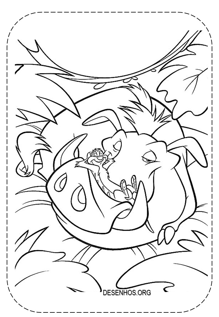 Rei Leão para colorir 133