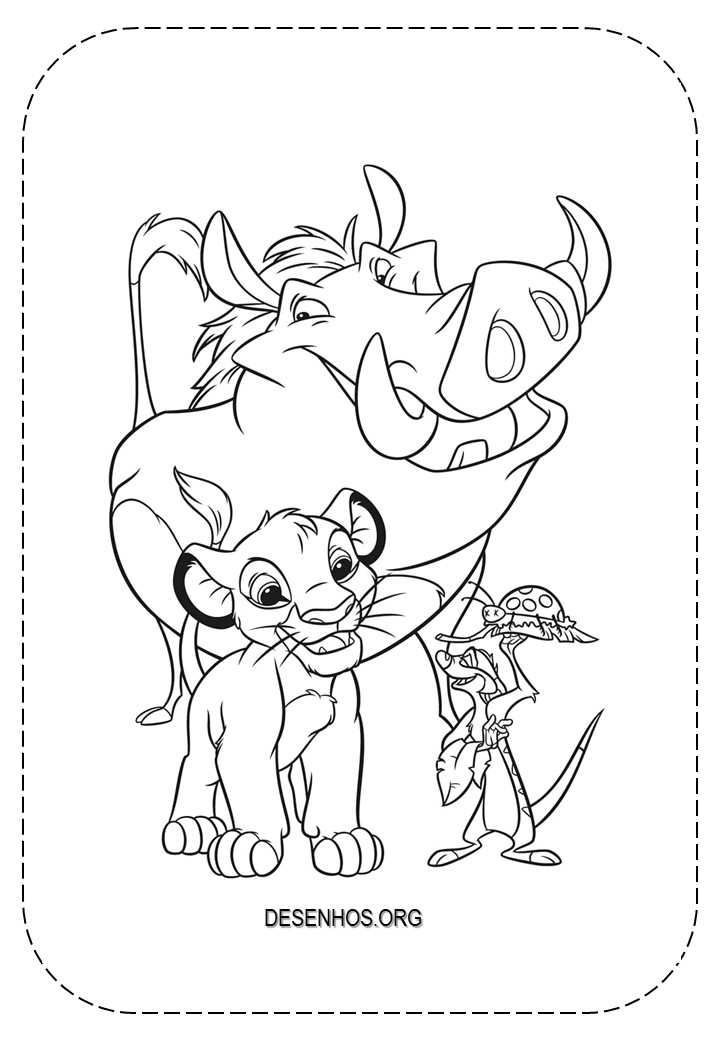 Rei Leão para colorir 135