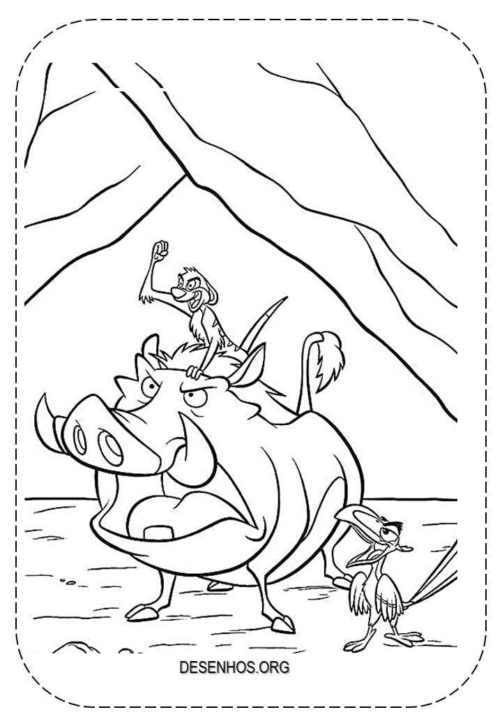 Rei Leão para colorir 136