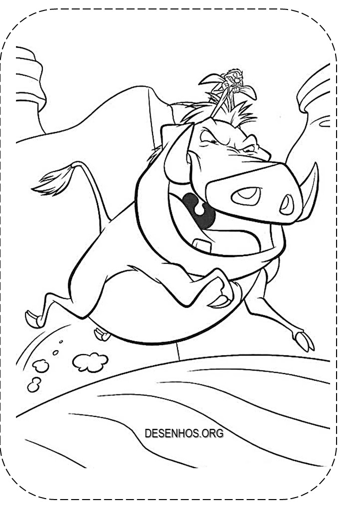 Rei Leão para colorir 137