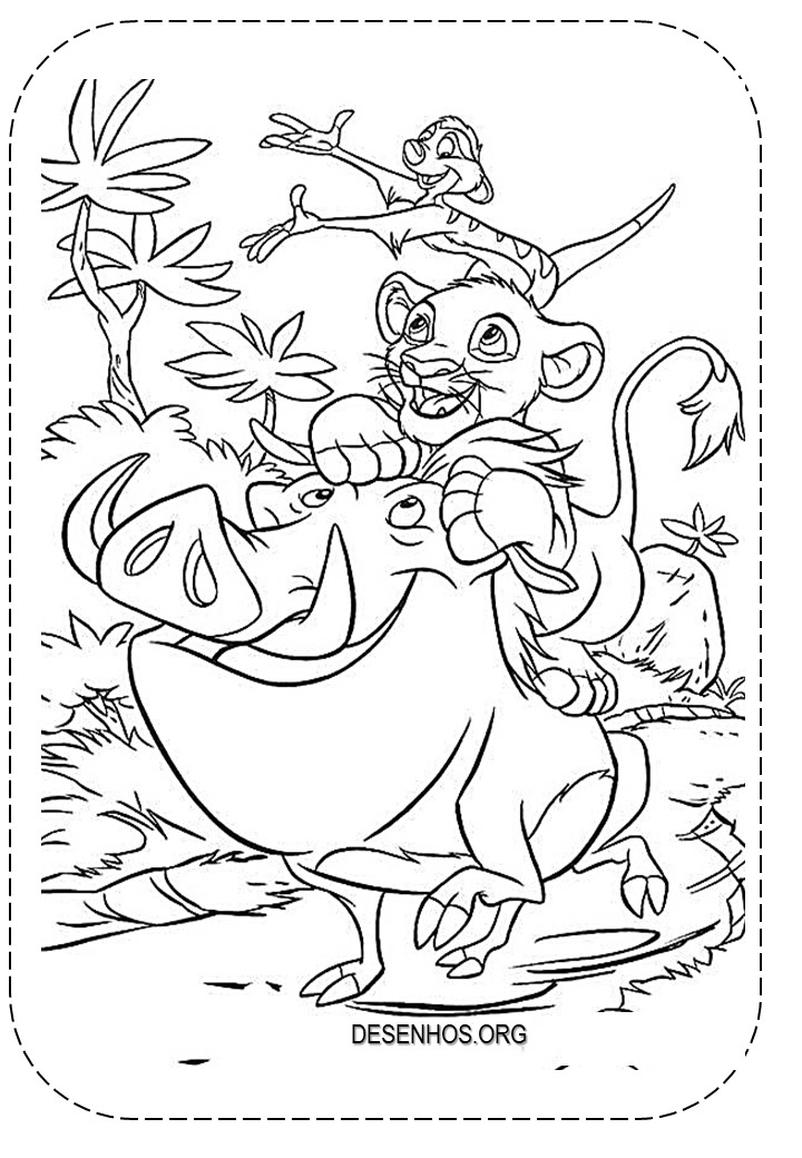 Rei Leão para colorir 140