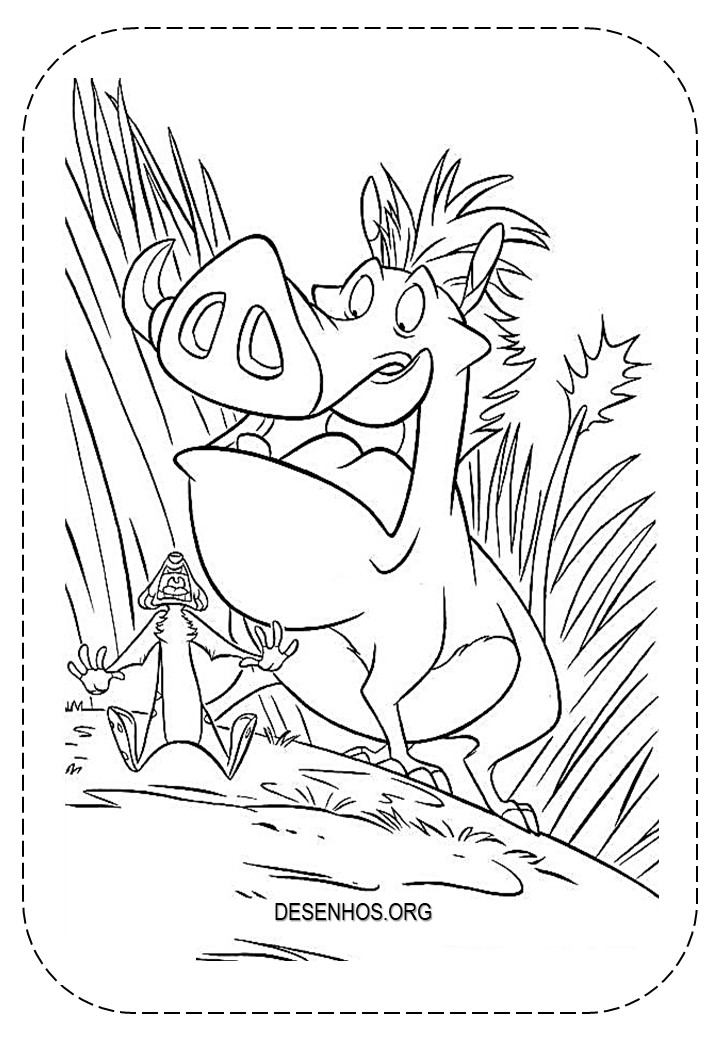 Rei Leão para colorir 143