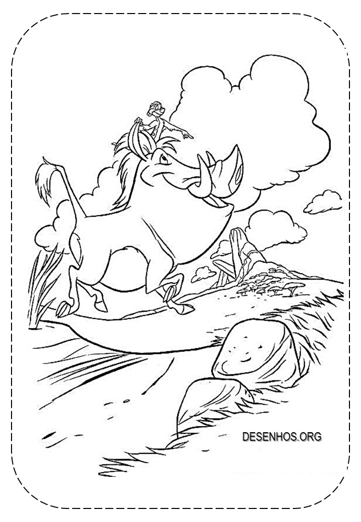 Rei Leão para colorir 144