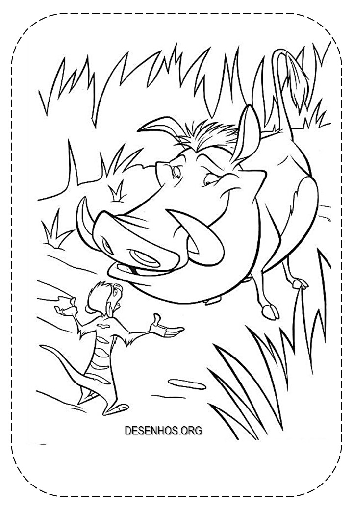 Rei Leão para colorir 145
