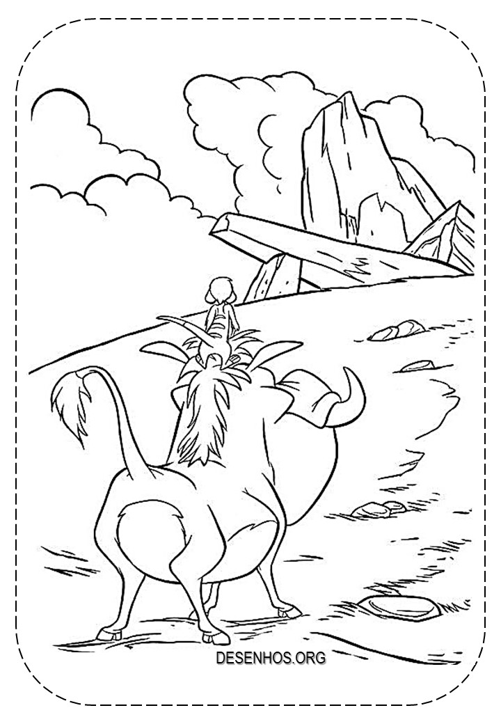Rei Leão para colorir 146