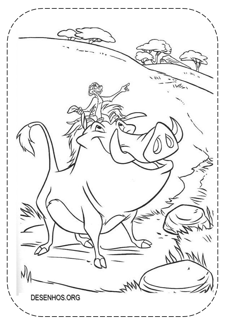 Rei Leão para colorir 148