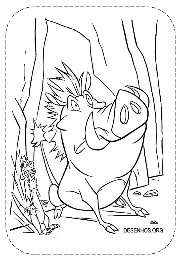 Rei Leão para colorir 149