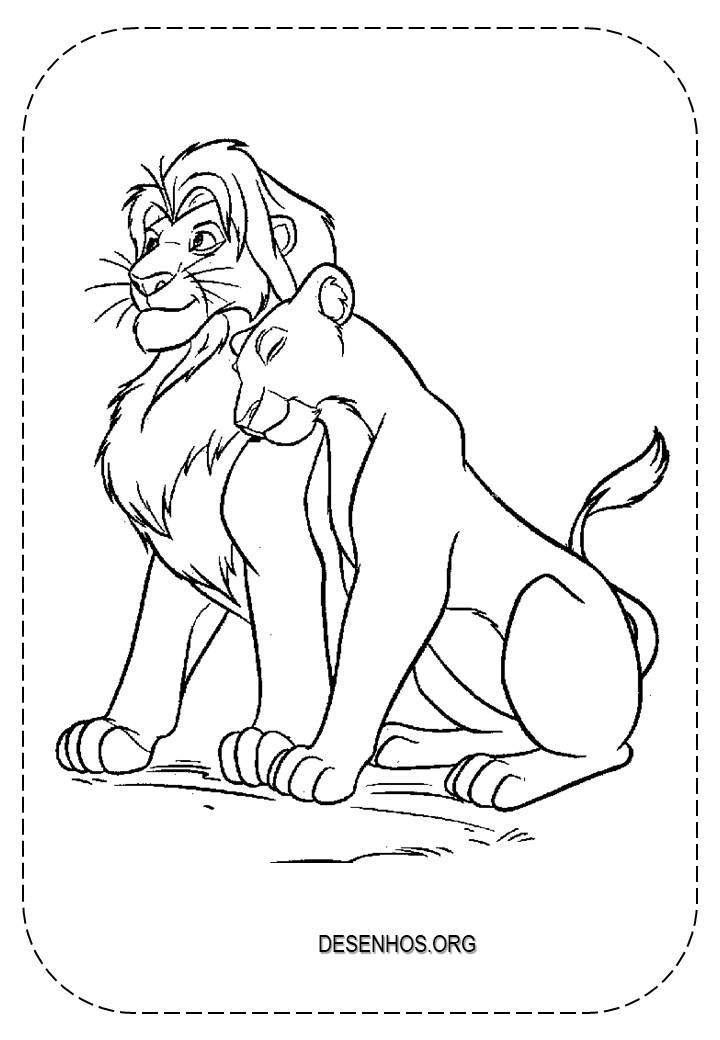 Rei Leão para colorir 15
