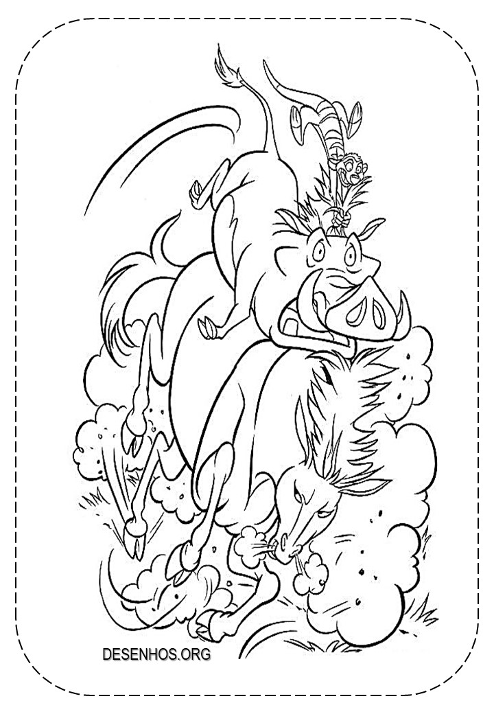 Rei Leão para colorir 150