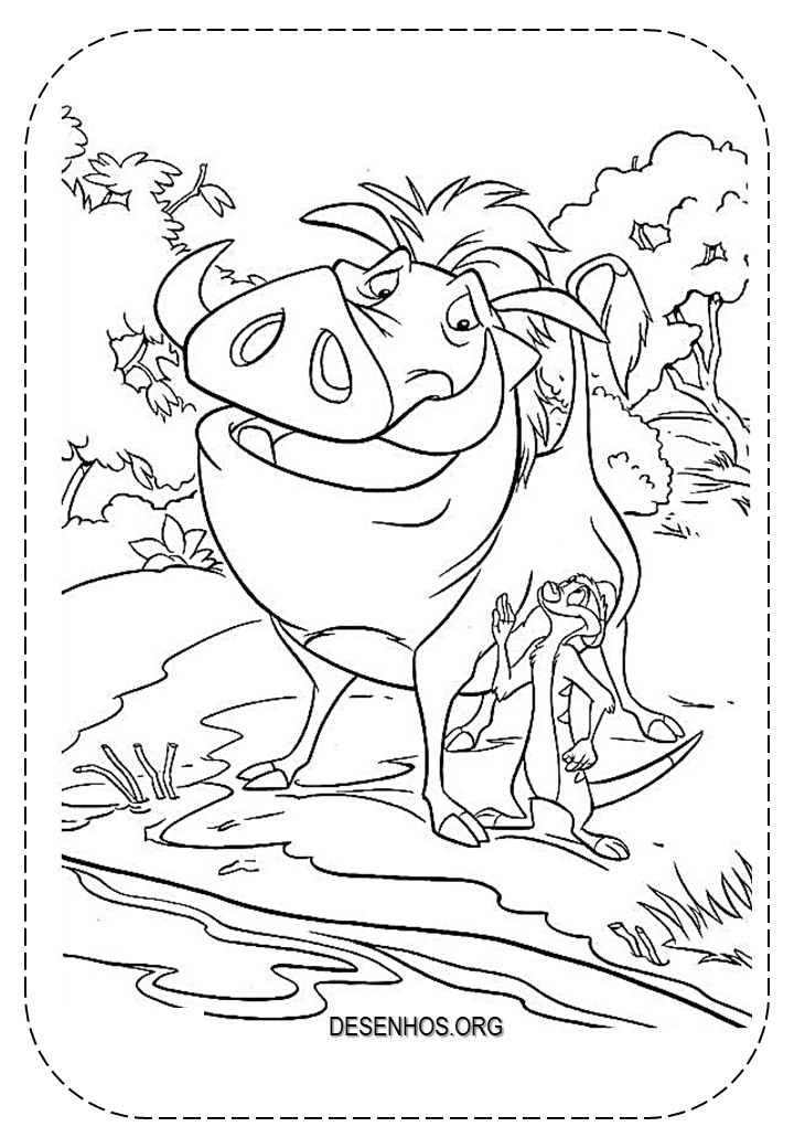 Rei Leão para colorir 151