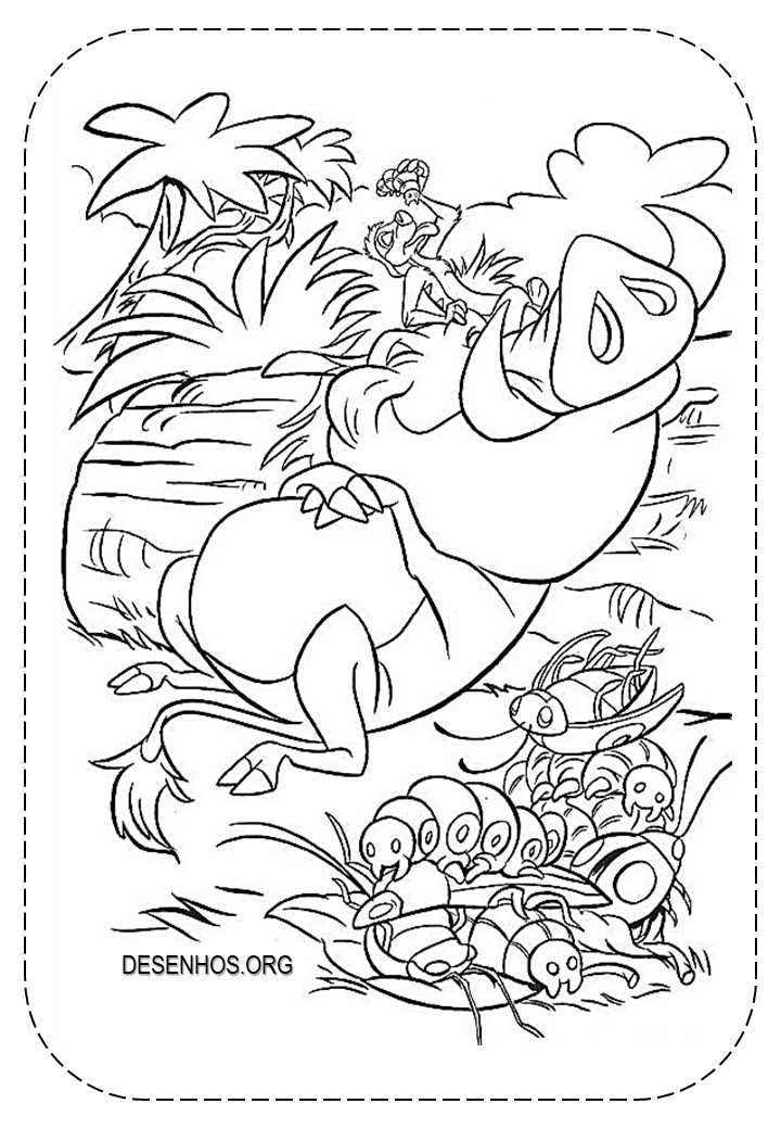 Rei Leão para colorir 152