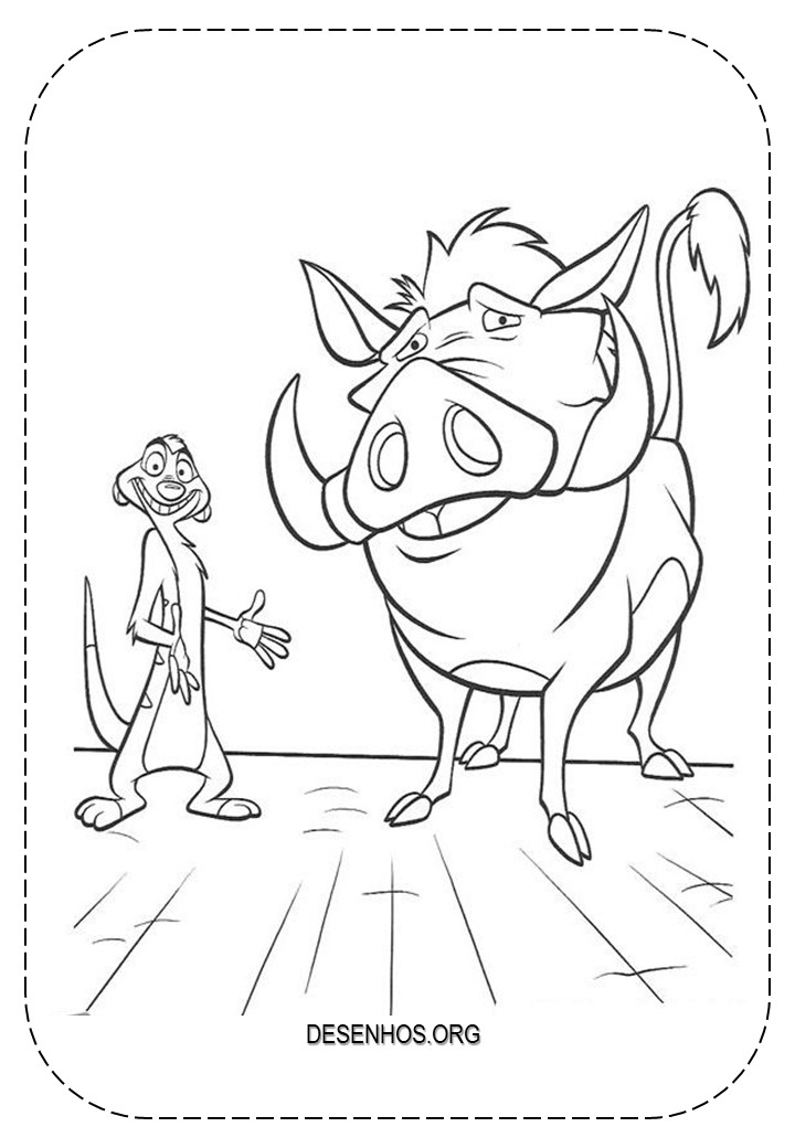 Rei Leão para colorir 153