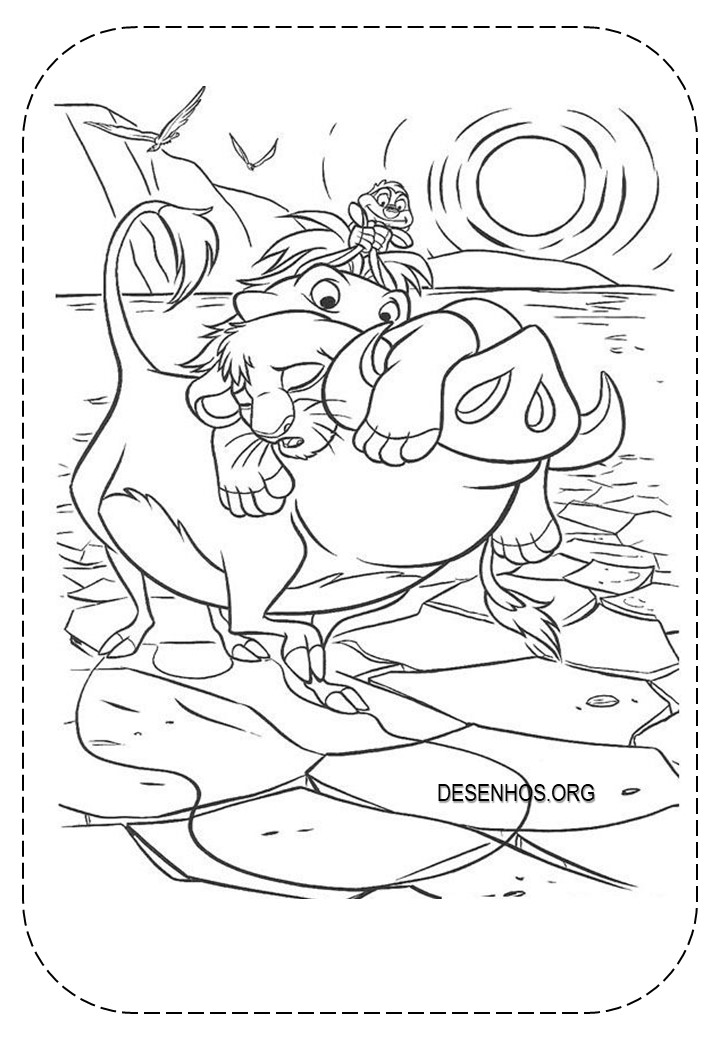 Rei Leão para colorir 154