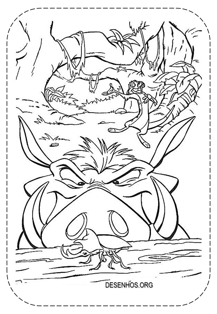 Rei Leão para colorir 155