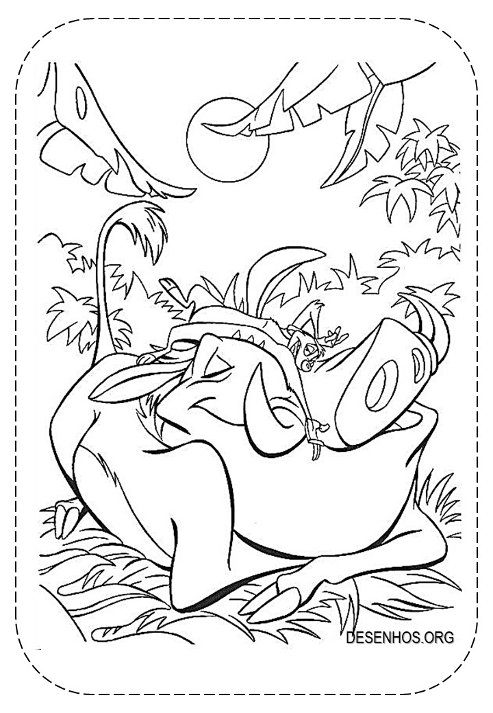 Rei Leão para colorir 156