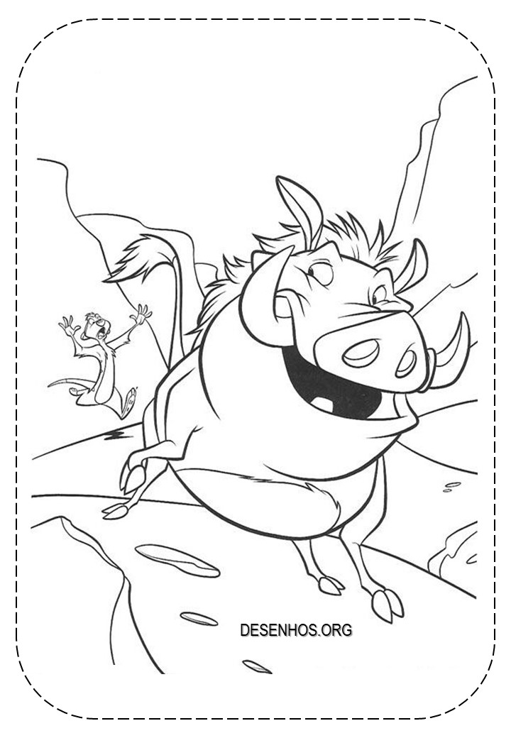 Rei Leão para colorir 158