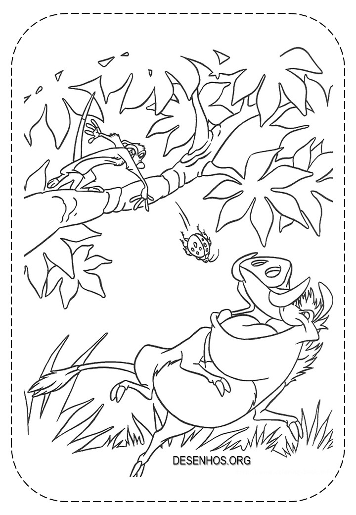 Rei Leão para colorir 159