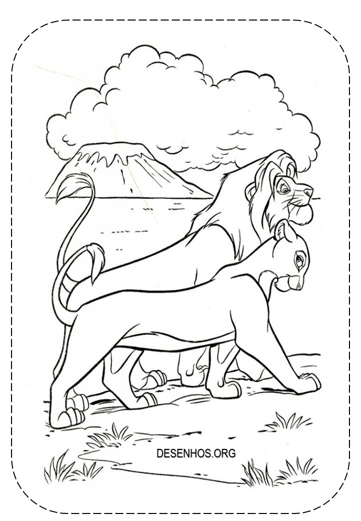 Rei Leão para colorir 16