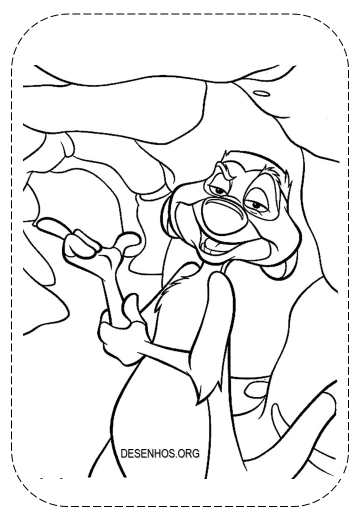 Rei Leão para colorir 162