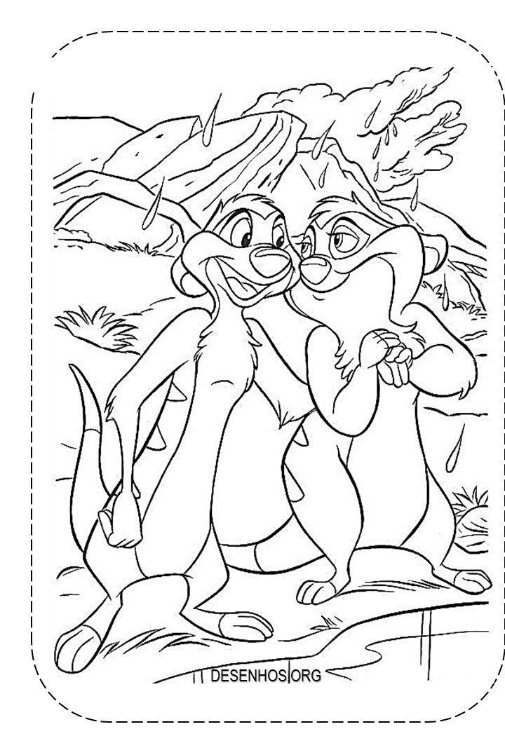 Rei Leão para colorir 166