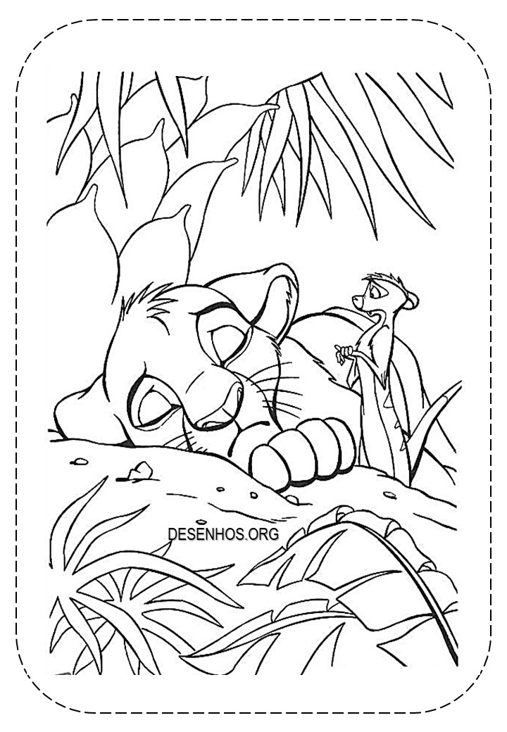 Rei Leão para colorir 171