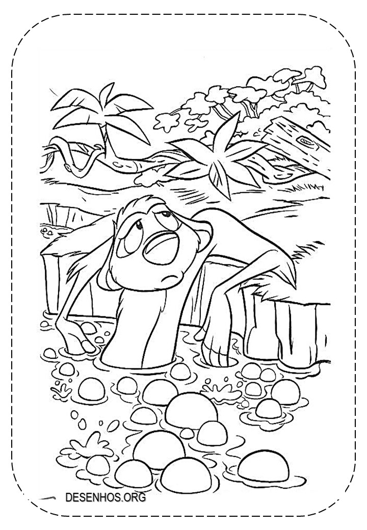 Rei Leão para colorir 173