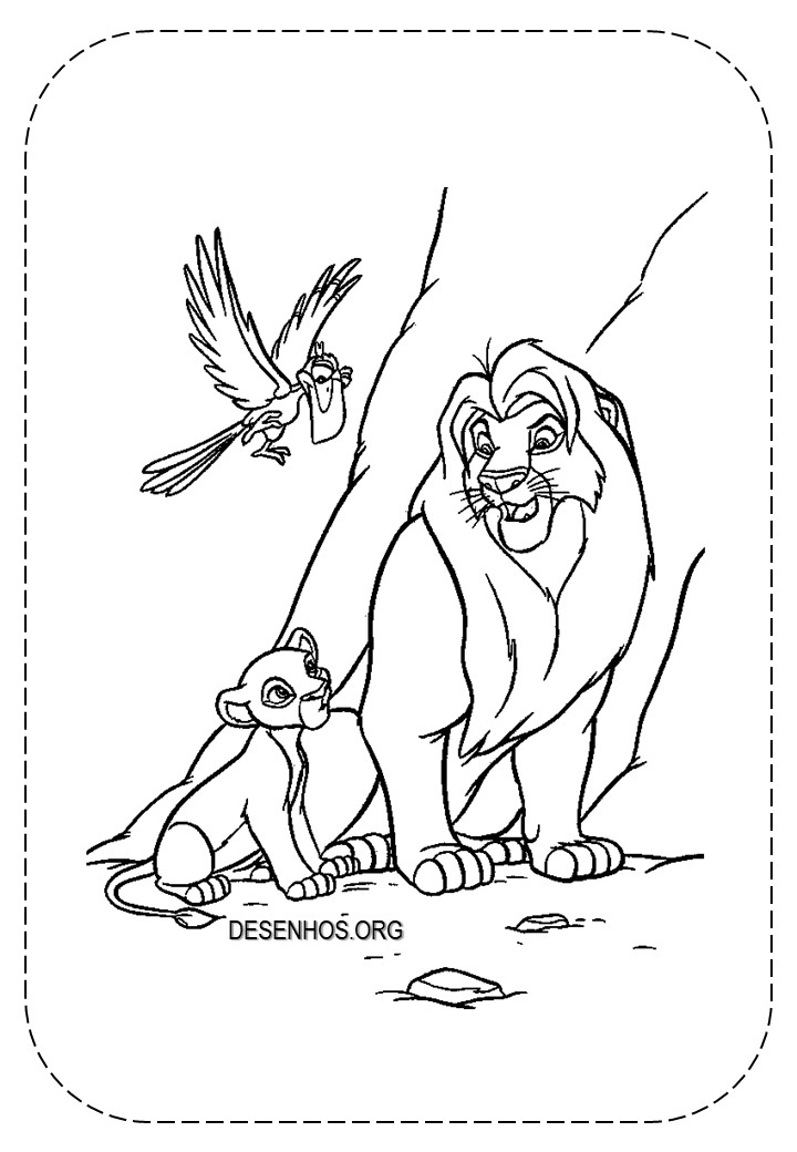 Rei Leão para colorir 178