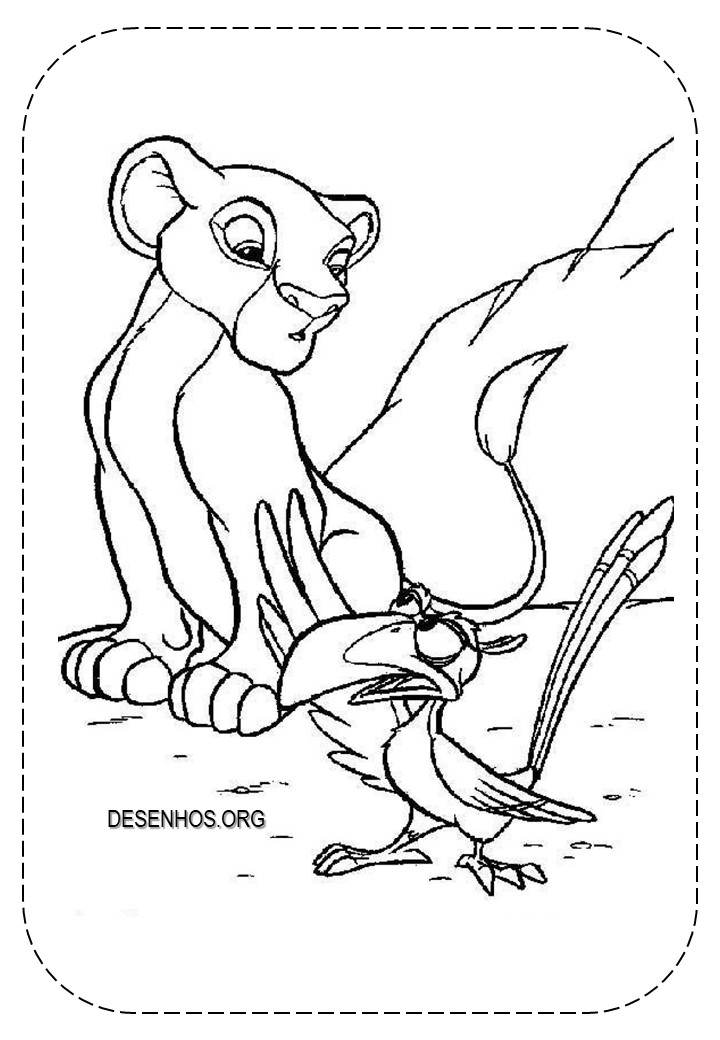 Rei Leão para colorir 179