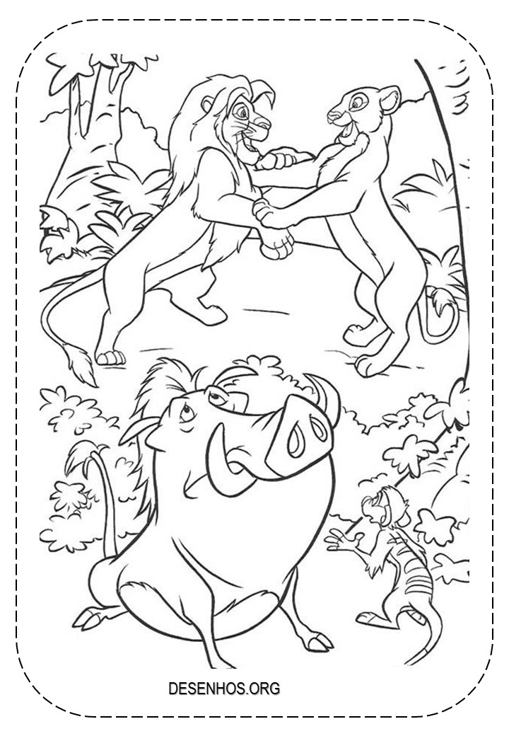 Rei Leão para colorir 18