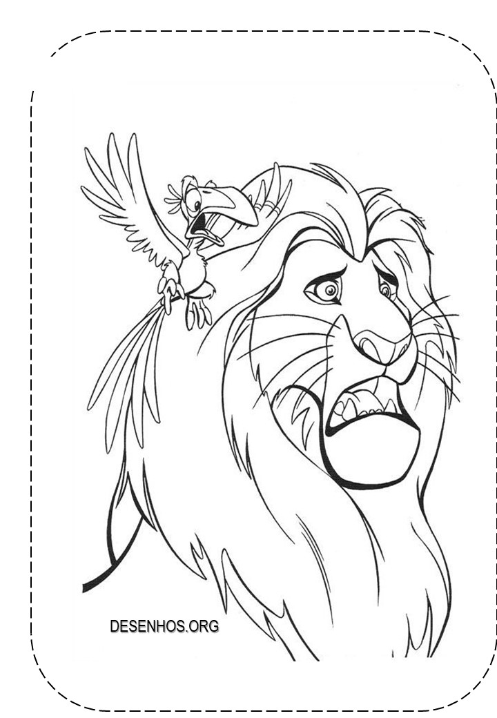 Rei Leão para colorir 181